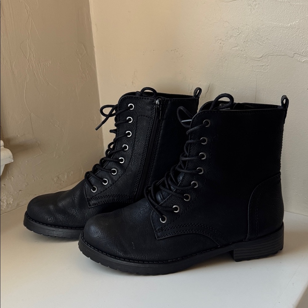 Amazon Essentials Black Combat Boots - image 3